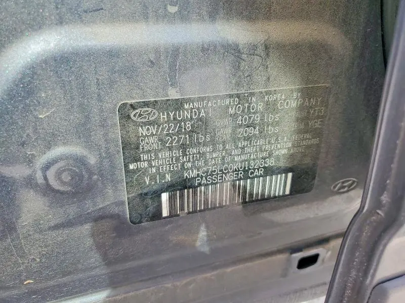 2019 HYUNDAI IONIQ SEL  