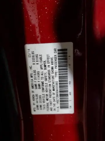 2014 HONDA ACCORD EXL  