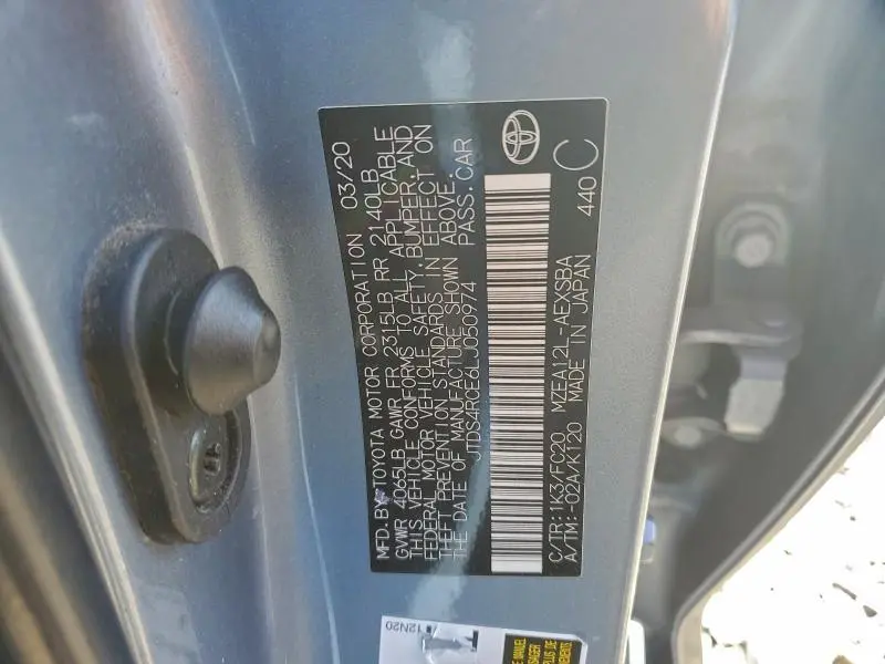 2020 TOYOTA COROLLA SE  