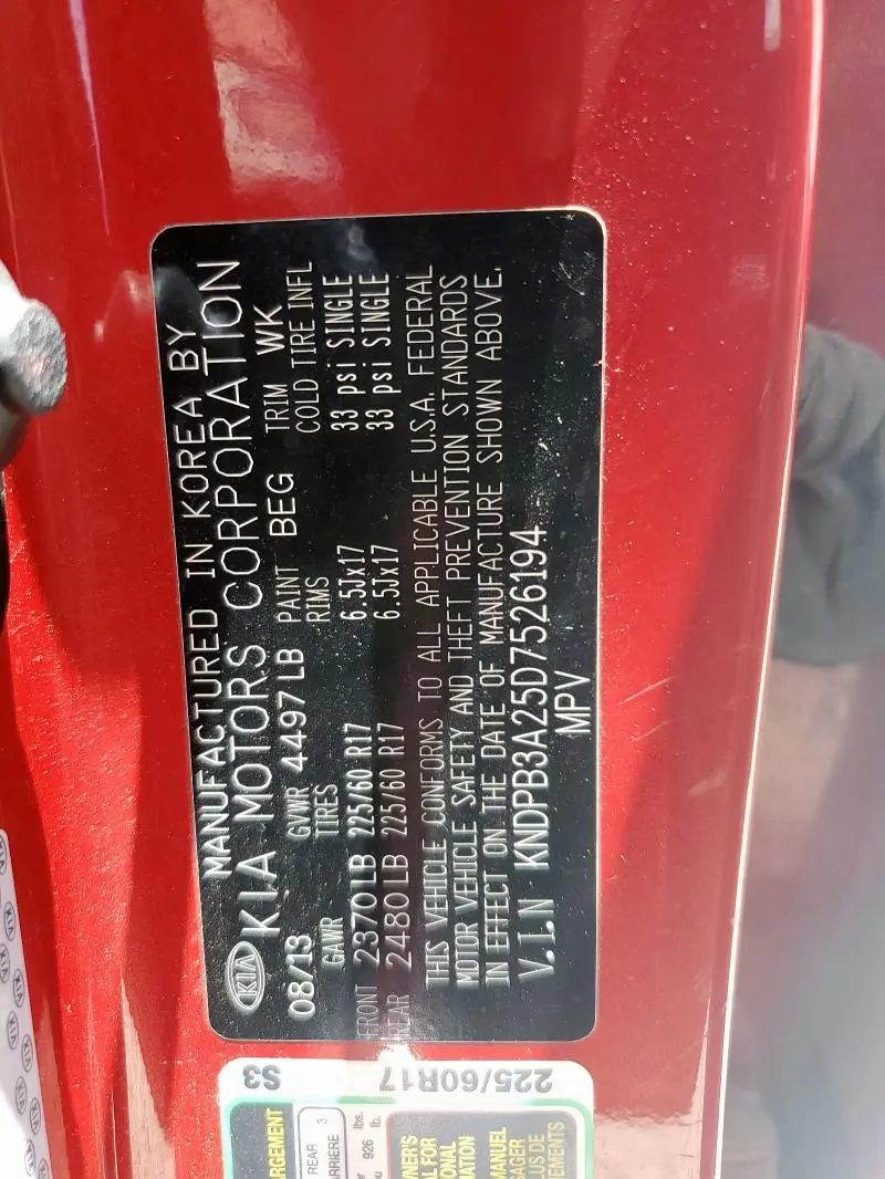 2013 KIA SPORTAGE BASE