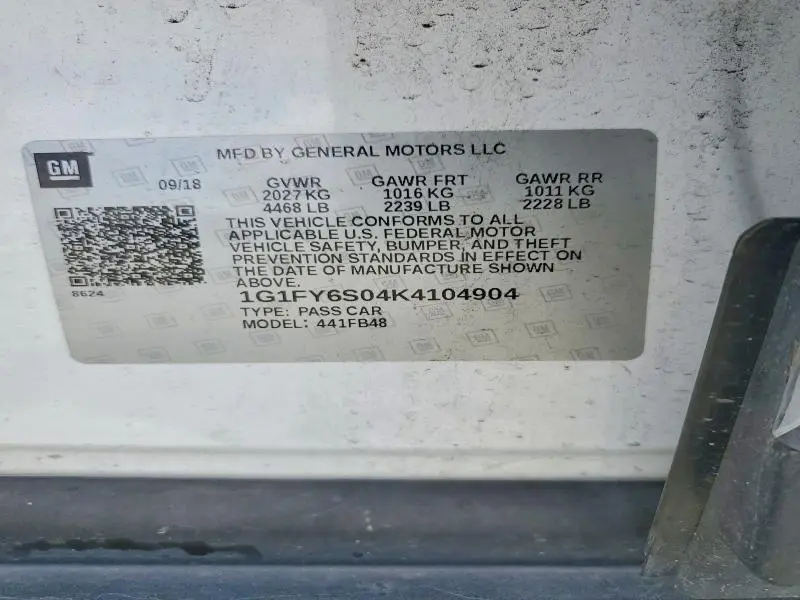 2019 CHEVROLET BOLT EV LT  