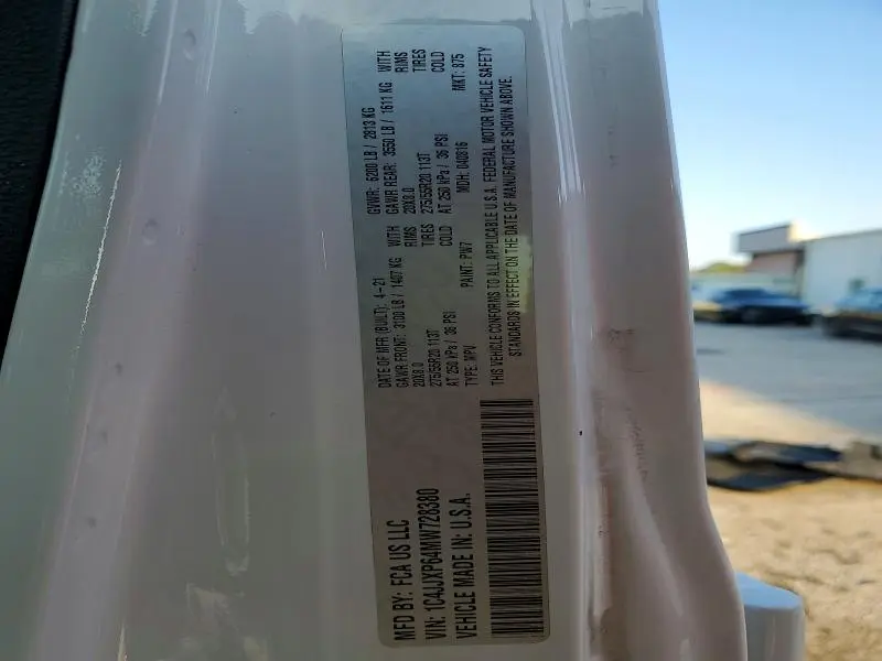 2021 JEEP WRANGLER UNLIMITED SAHARA 4XE  