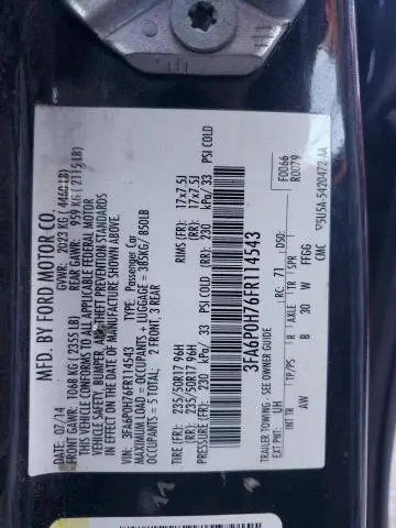 2015 FORD FUSION SE  