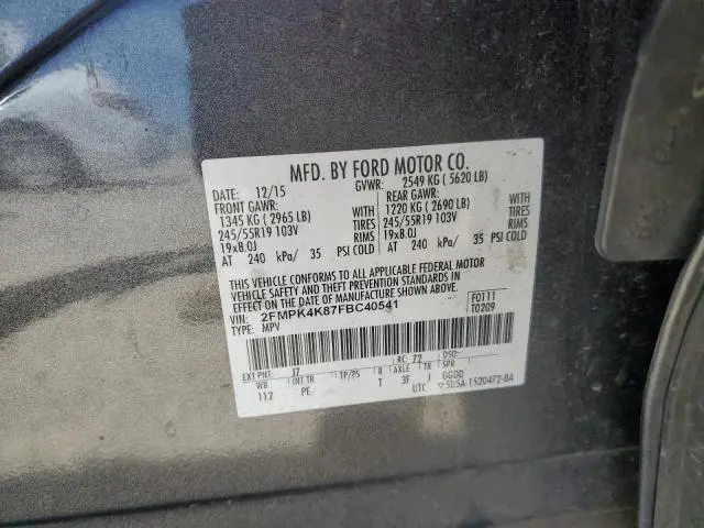 2015 FORD EDGE TITANIUM  