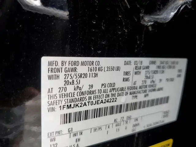 2018 FORD EXPEDITION MAX LIMITED  