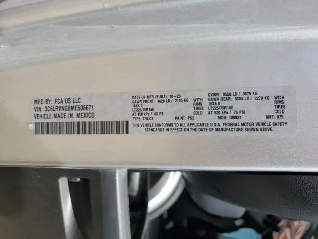 2021 RAM PROMASTER 1500 1500 STANDARD  