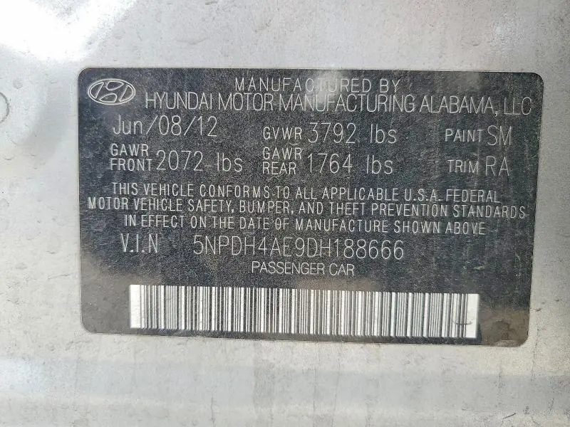 2013 HYUNDAI ELANTRA GLS  
