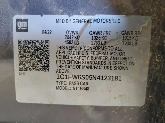 2022 CHEVROLET BOLT EV 1LT  