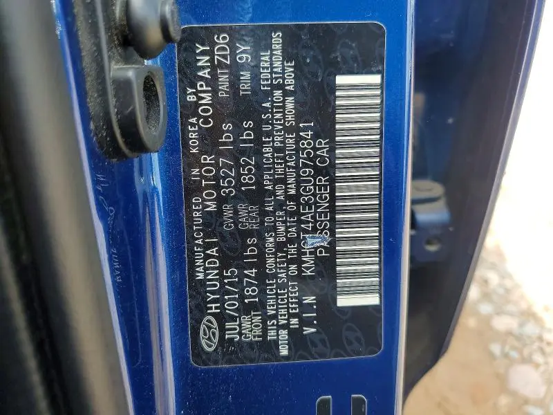 2016 HYUNDAI ACCENT SE  