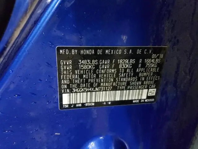 2018 HONDA FIT LX  