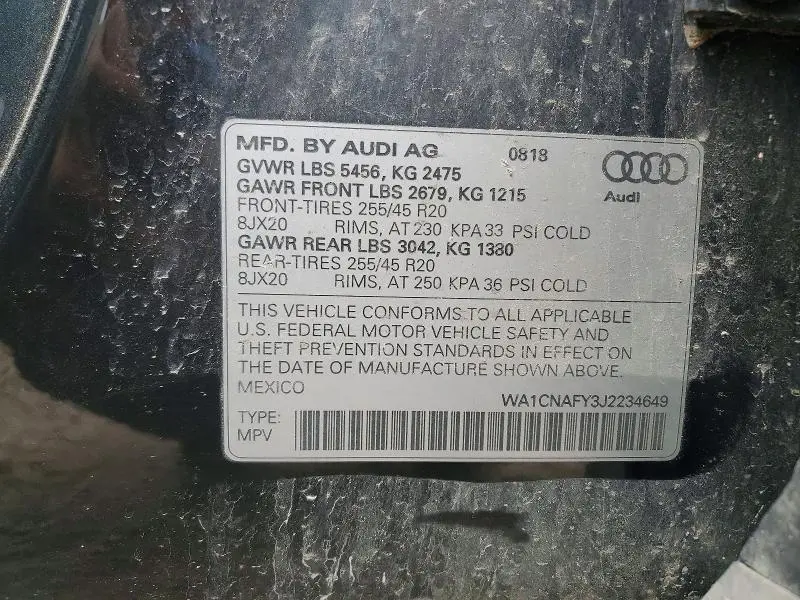 2018 AUDI Q5 PRESTIGE  
