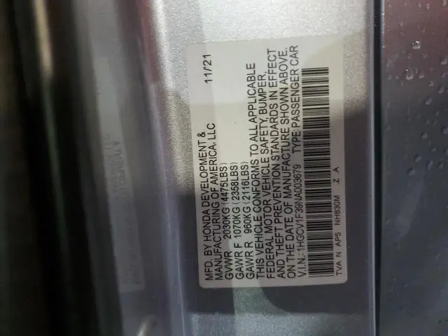 2022 HONDA ACCORD SPORT  
