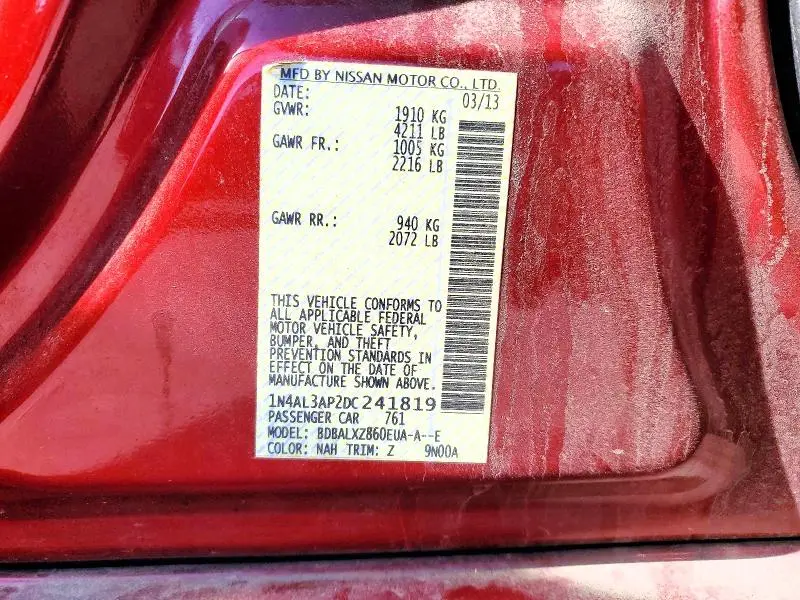 2013 NISSAN ALTIMA 2.5  