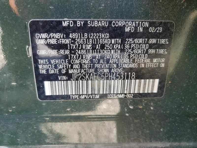 2023 SUBARU FORESTER PREMIUM  