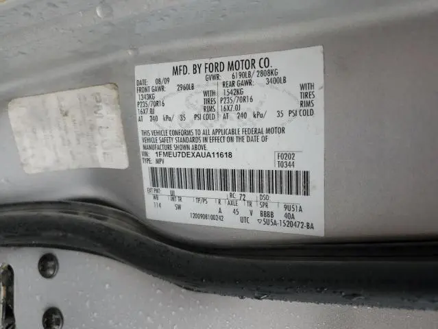 2010 FORD EXPLORER XLT