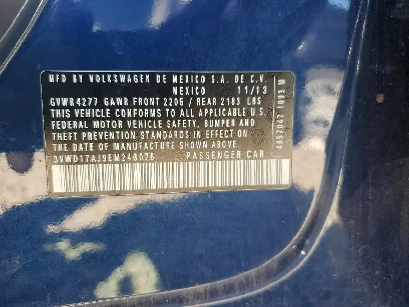 2014 VOLKSWAGEN JETTA SE  
