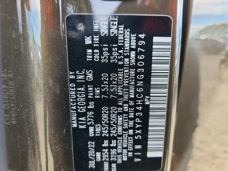 2022 KIA TELLURIDE EX  