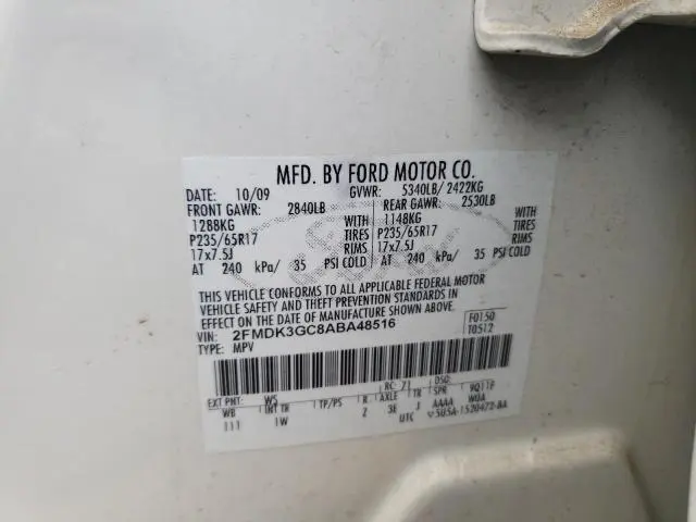2010 FORD EDGE SE  