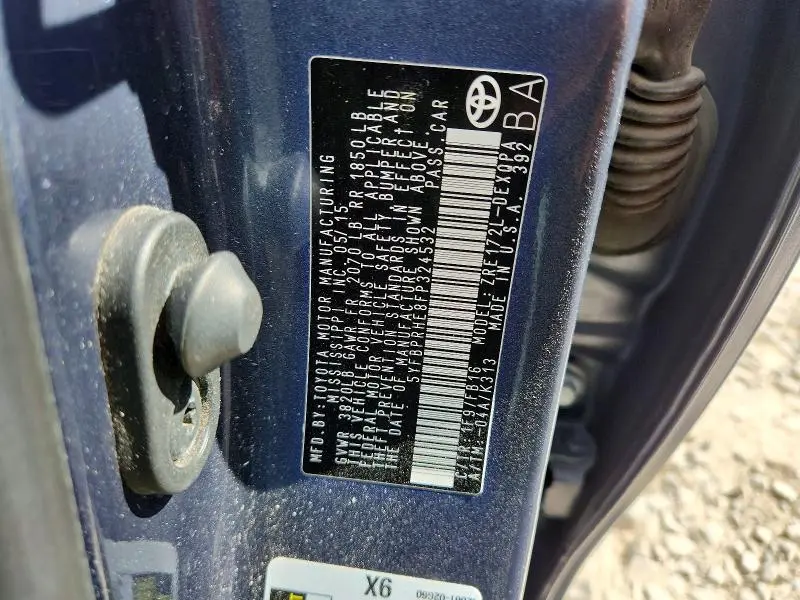 2015 TOYOTA COROLLA LE ECO  