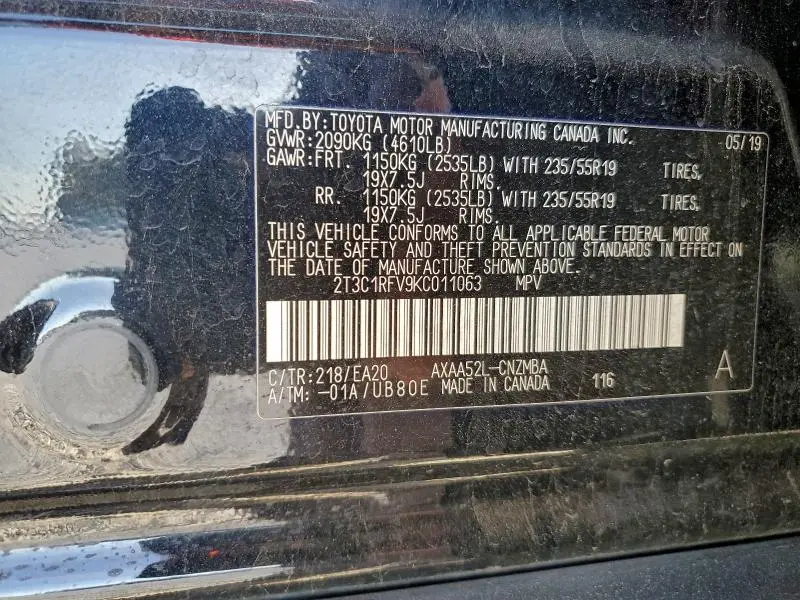 2019 TOYOTA RAV4 XLE PREMIUM  