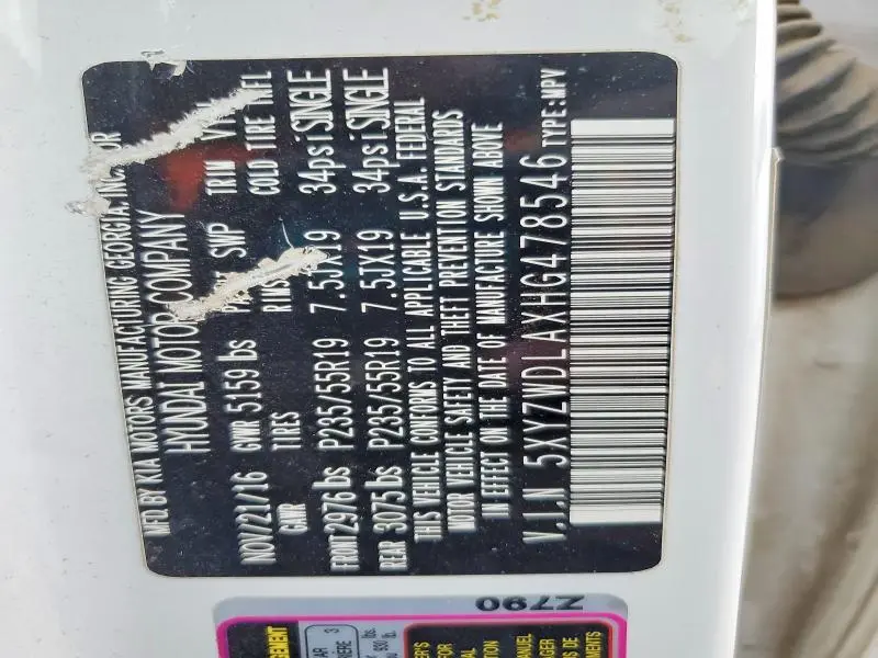 2017 HYUNDAI SANTA FE SPORT   