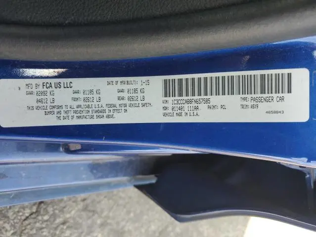 2015 CHRYSLER 200 LIMITED  