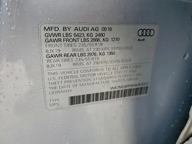 2017 AUDI Q5 PREMIUM PLUS  