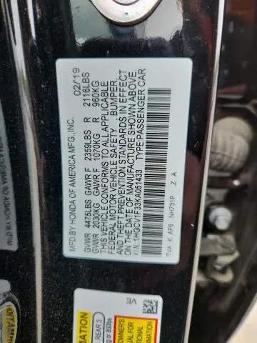 2019 HONDA ACCORD SPORT  