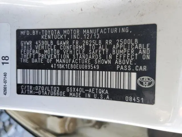2014 TOYOTA AVALON BASE  