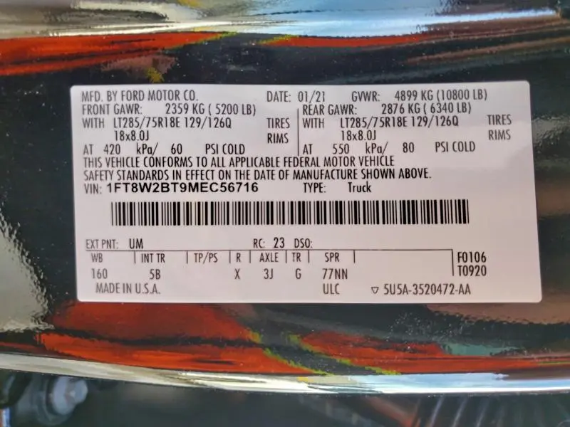 2021 FORD F250 SUPER DUTY  