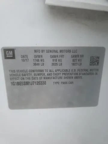 2018 CHEVROLET CRUZE LT  