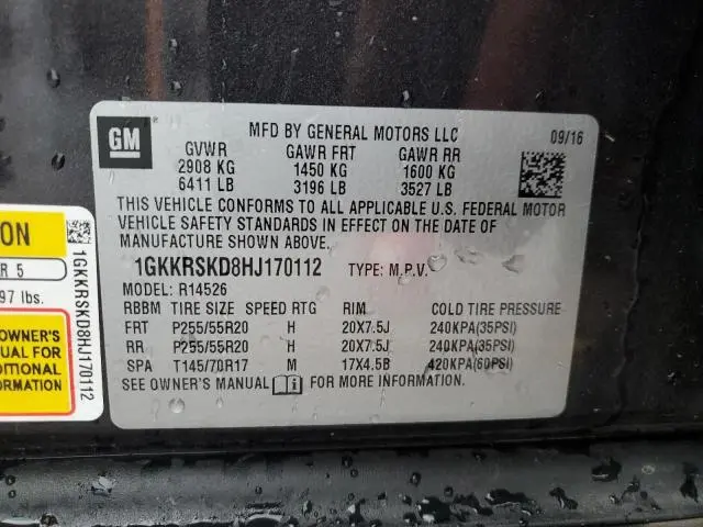 2017 GMC ACADIA LIMITED SLT-2  