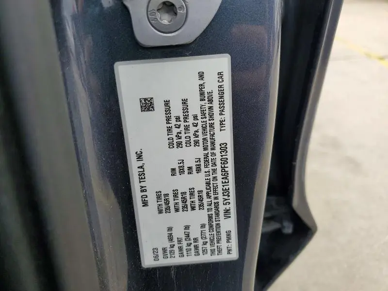 2023 TESLA MODEL 3   