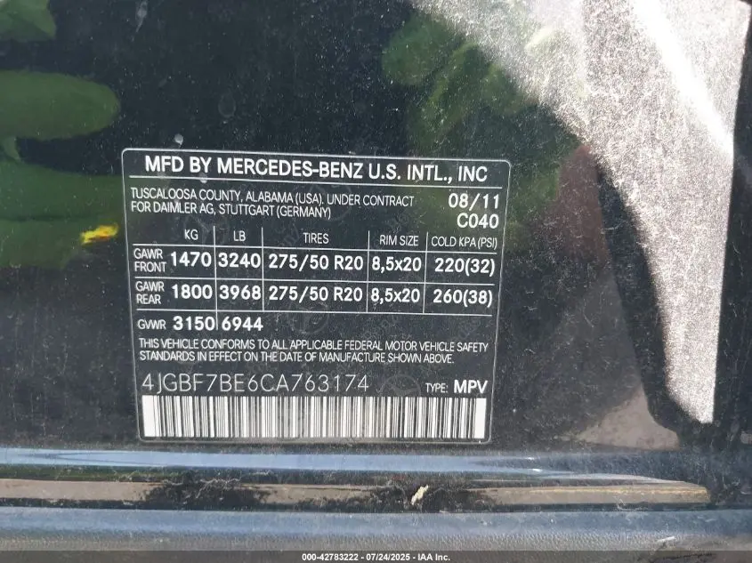 2012 MERCEDES-BENZ GL 450 4MATIC