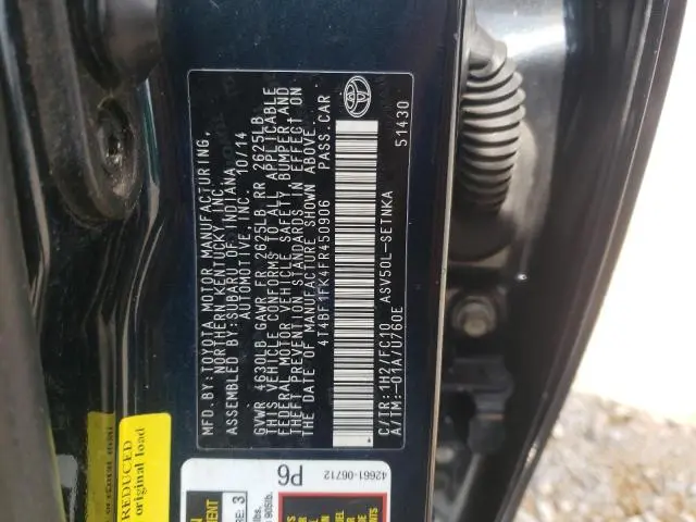 2015 TOYOTA CAMRY LE  