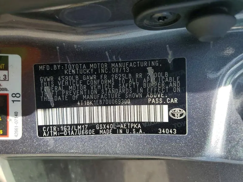 2013 TOYOTA AVALON LIMITED  