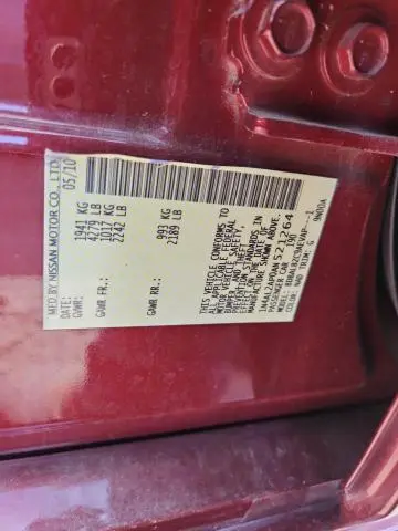 2010 NISSAN ALTIMA BASE  