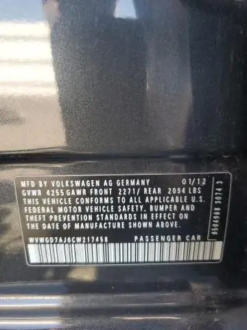 2012 VOLKSWAGEN GTI   