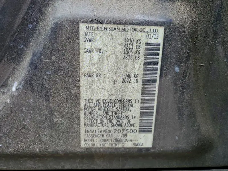 2013 NISSAN ALTIMA 2.5  