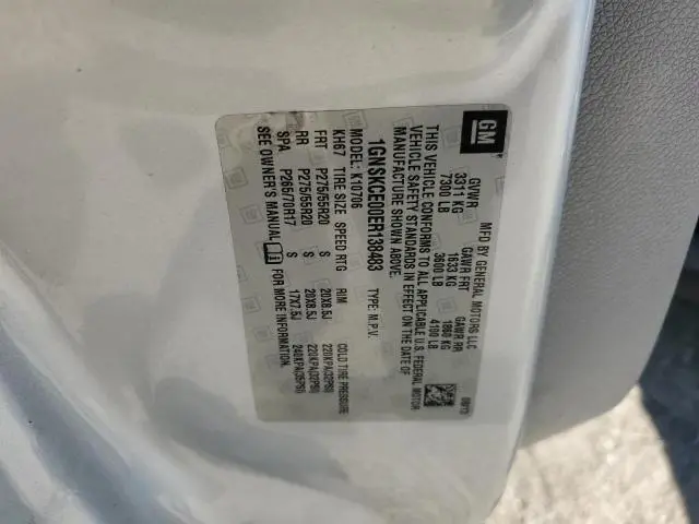 2014 CHEVROLET TAHOE K1500 LTZ  