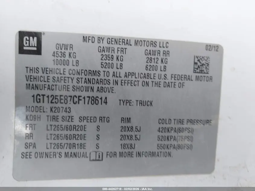 2012 GMC SIERRA 2500HD DENALI