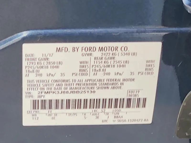 2018 FORD EDGE SEL  