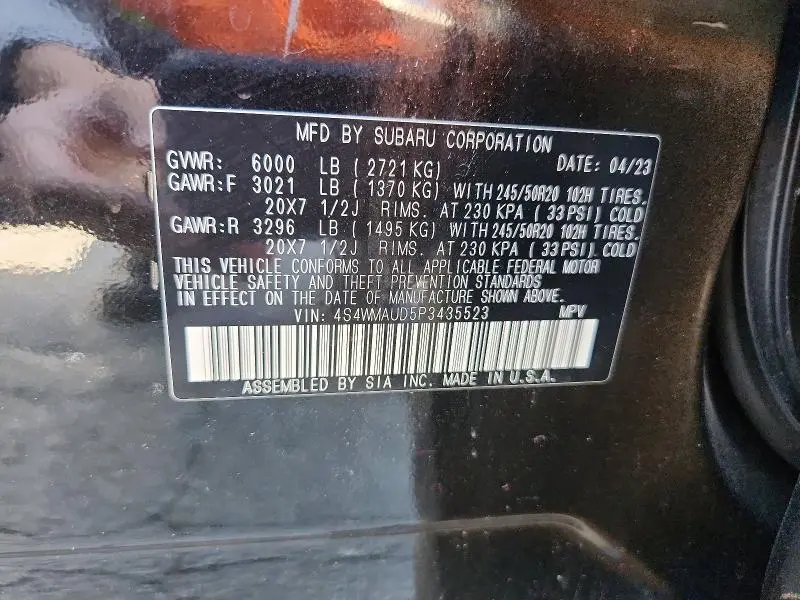 2023 SUBARU ASCENT LIMITED  