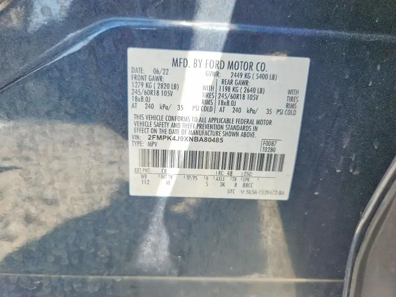 2022 FORD EDGE SEL  