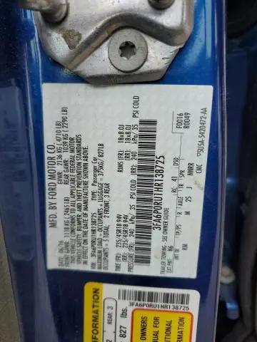 2017 FORD FUSION TITANIUM HEV  