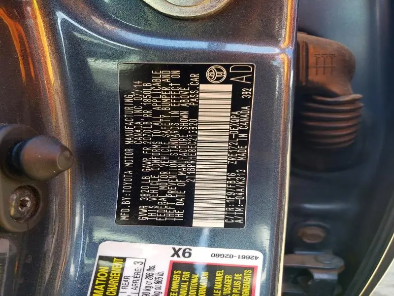 2014 TOYOTA COROLLA LE ECO  