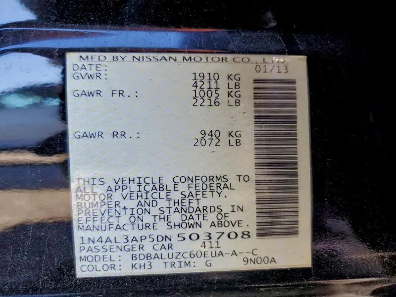 2013 NISSAN ALTIMA 2.5  