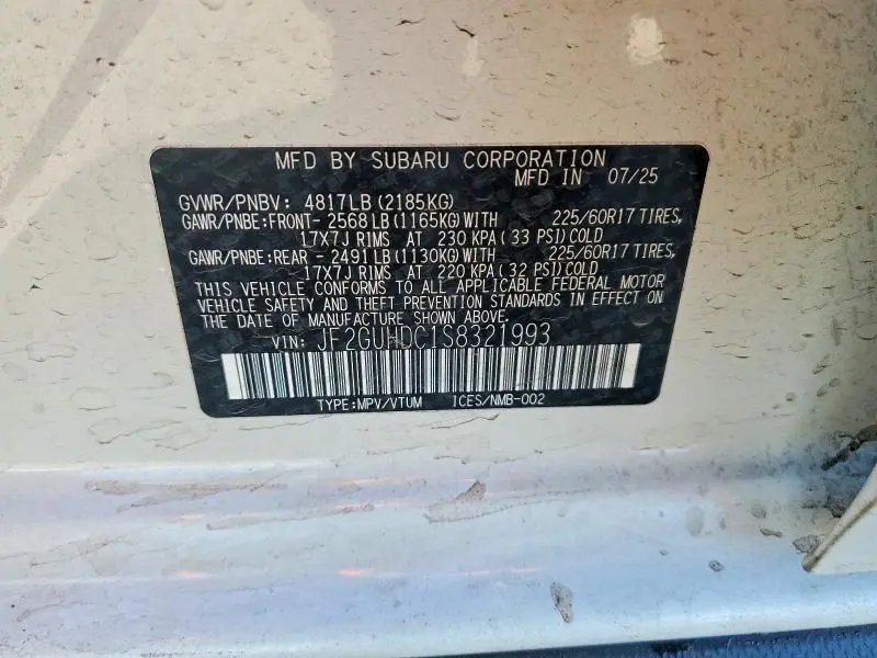 2025 SUBARU CROSSTREK PREMIUM  