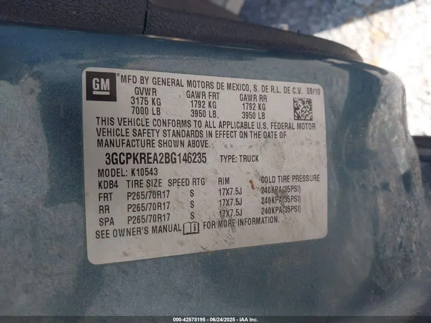 2011 CHEVROLET SILVERADO 1500 LS