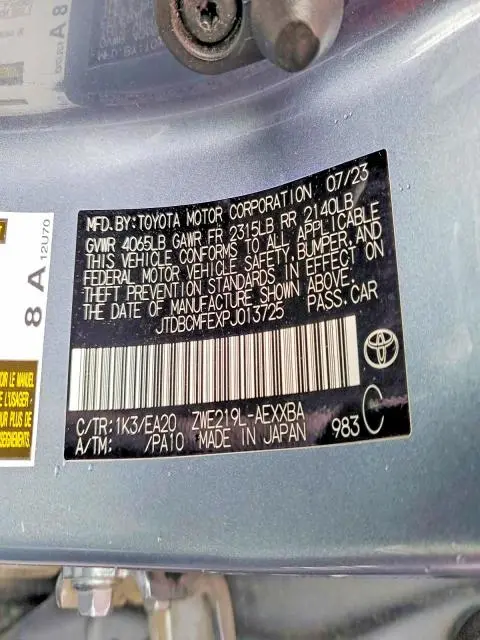 2023 TOYOTA COROLLA LE  